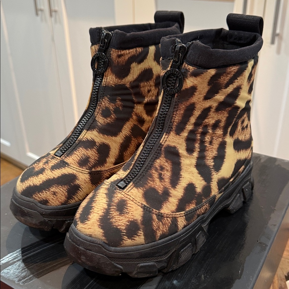 Goldbergh Leopard Print Ankle Boots